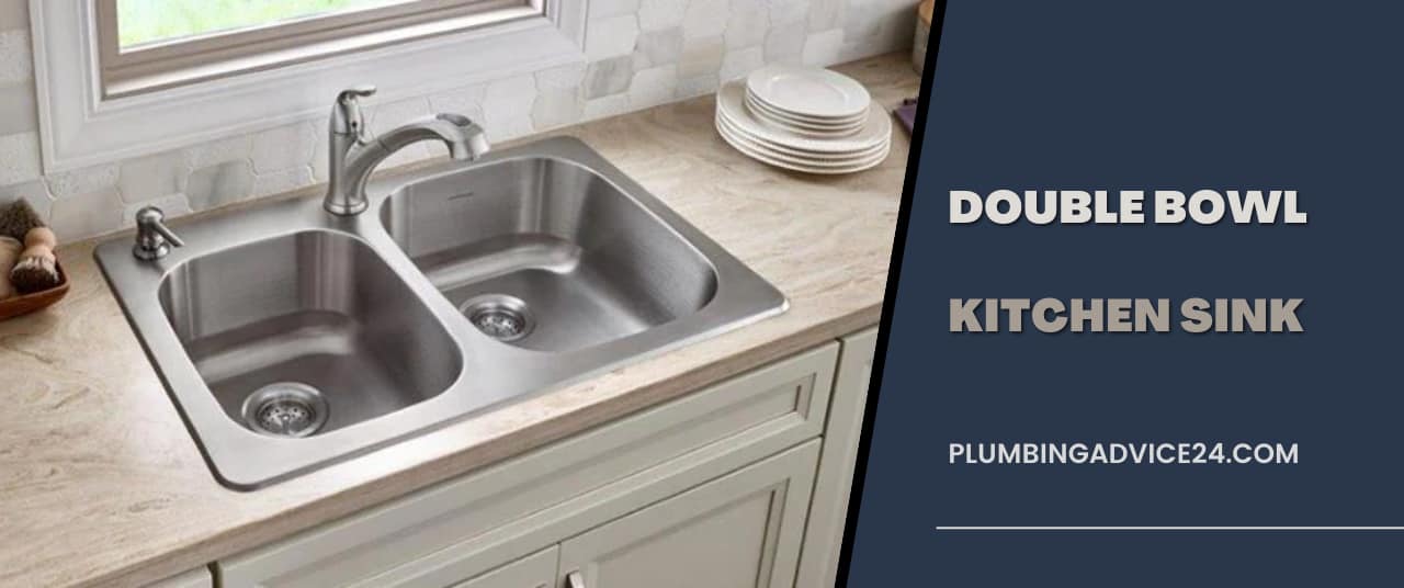 Double bowl kitchen sink