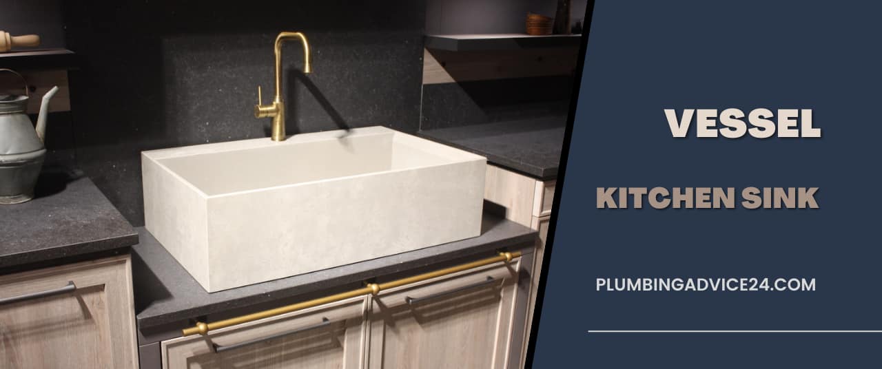 Vessel kitchen sink