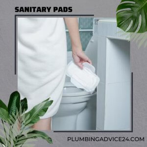 Sanitary Pads in Toilet