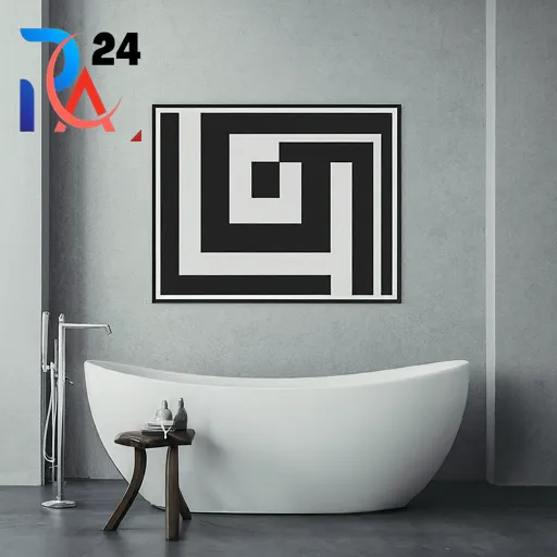 black and white bathroom decor61