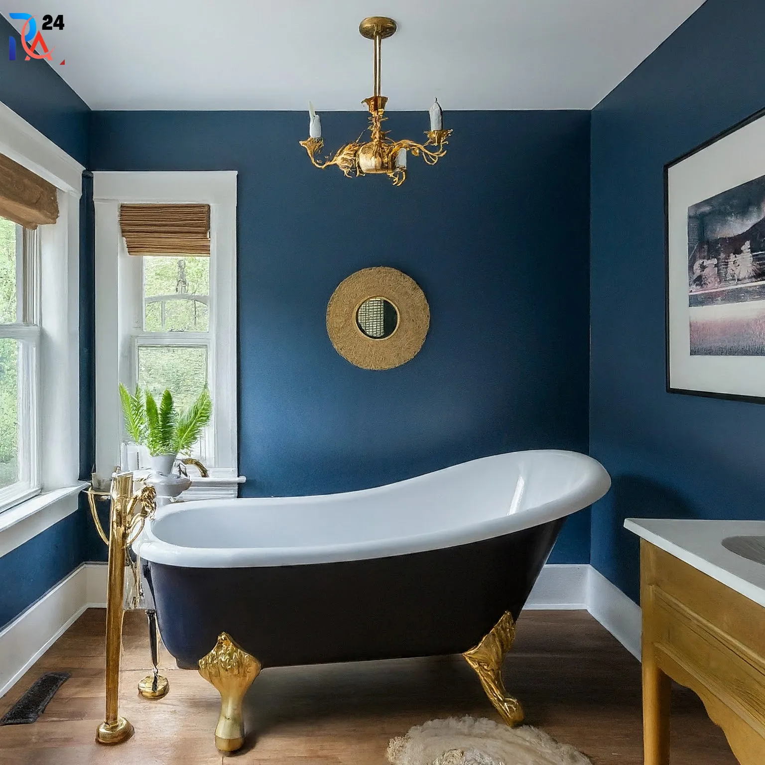 dark blue bathroom ideas111