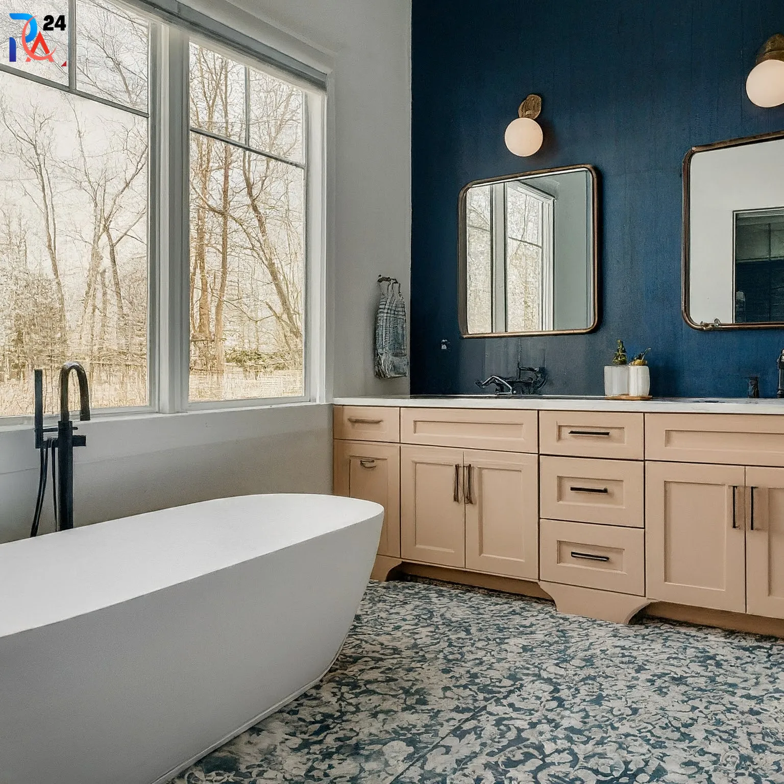 dark blue bathroom ideas121