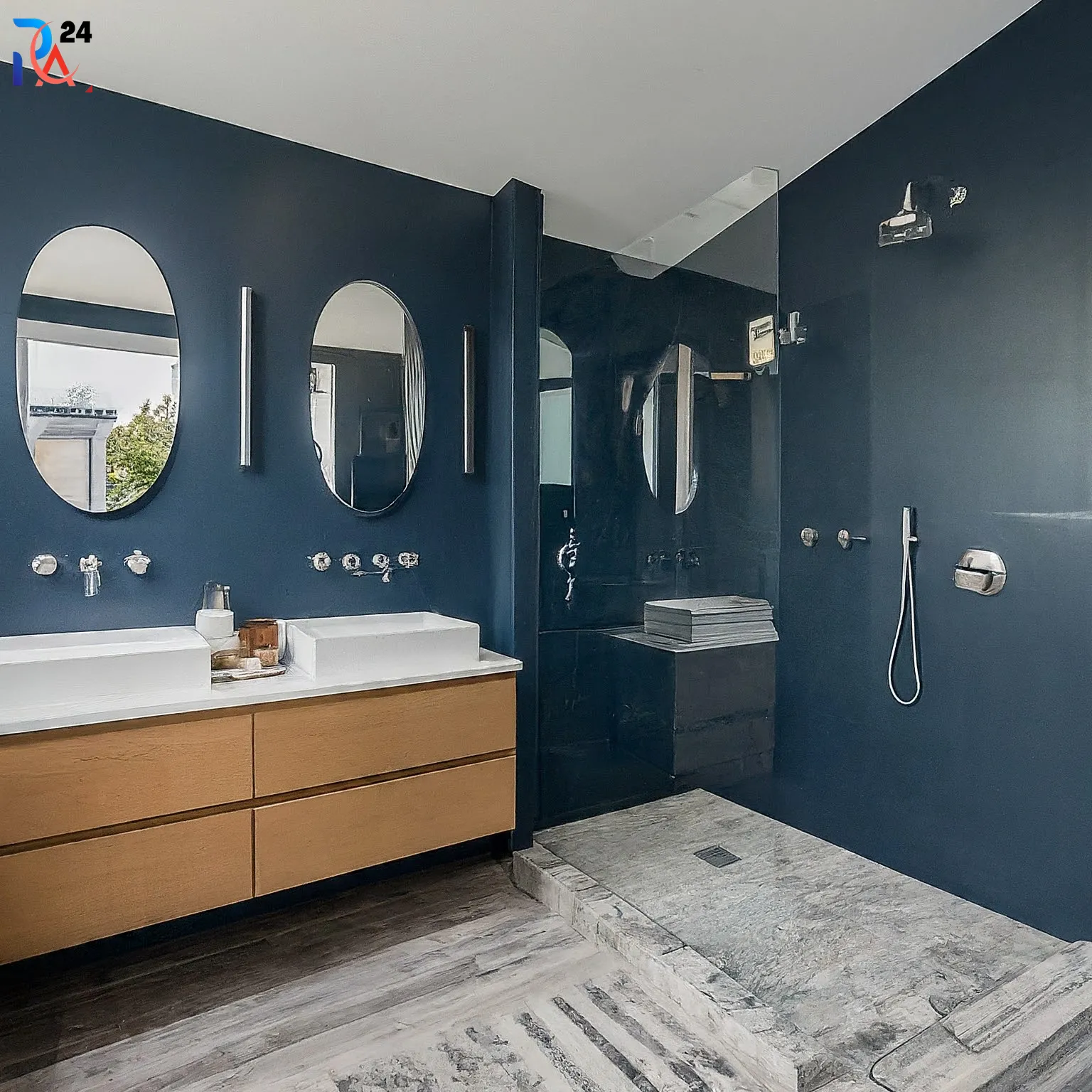 dark blue bathroom ideas21