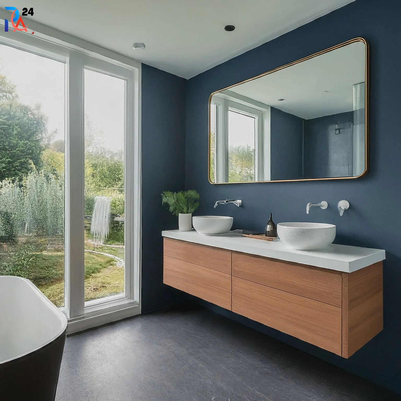 dark blue bathroom ideas41