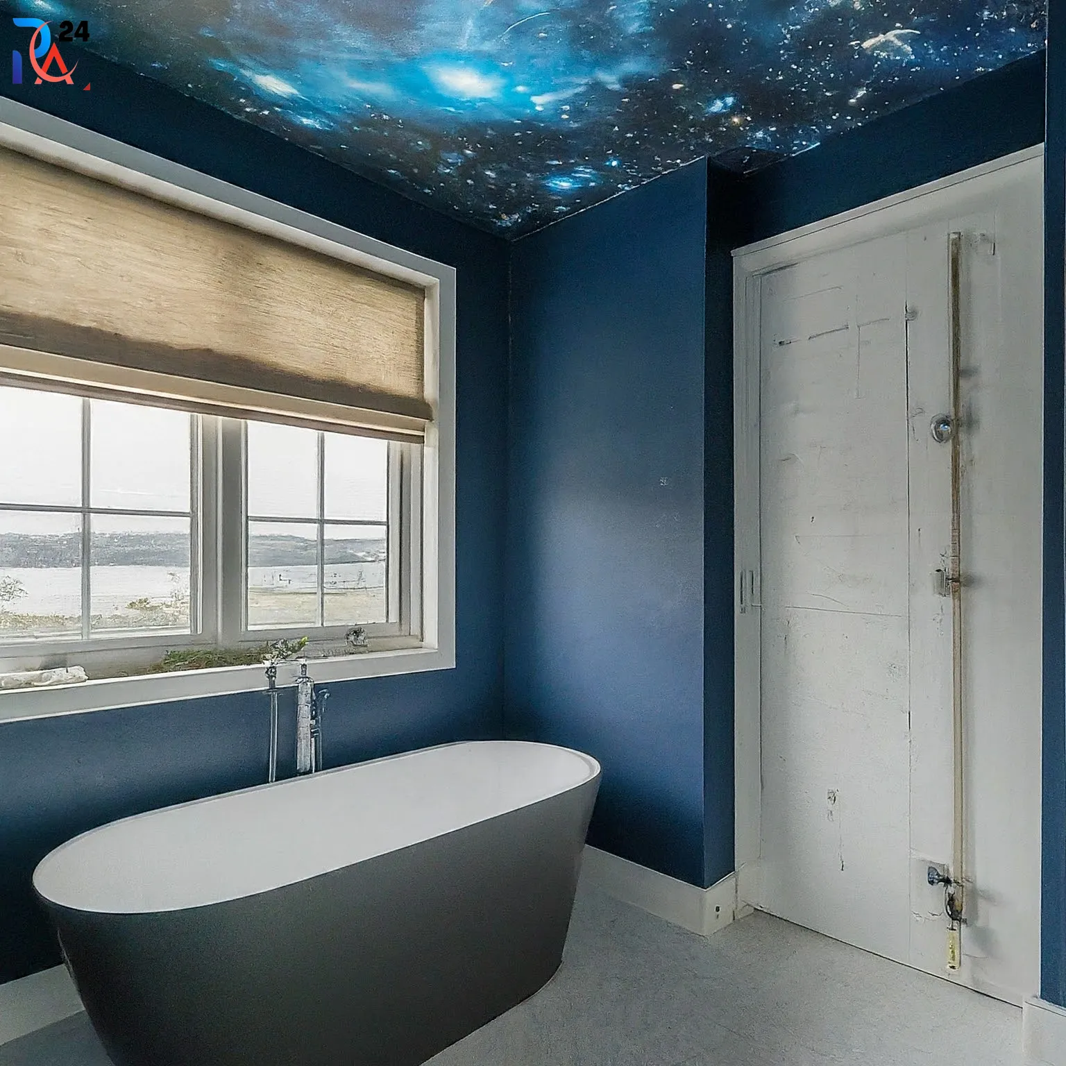 dark blue bathroom ideas91