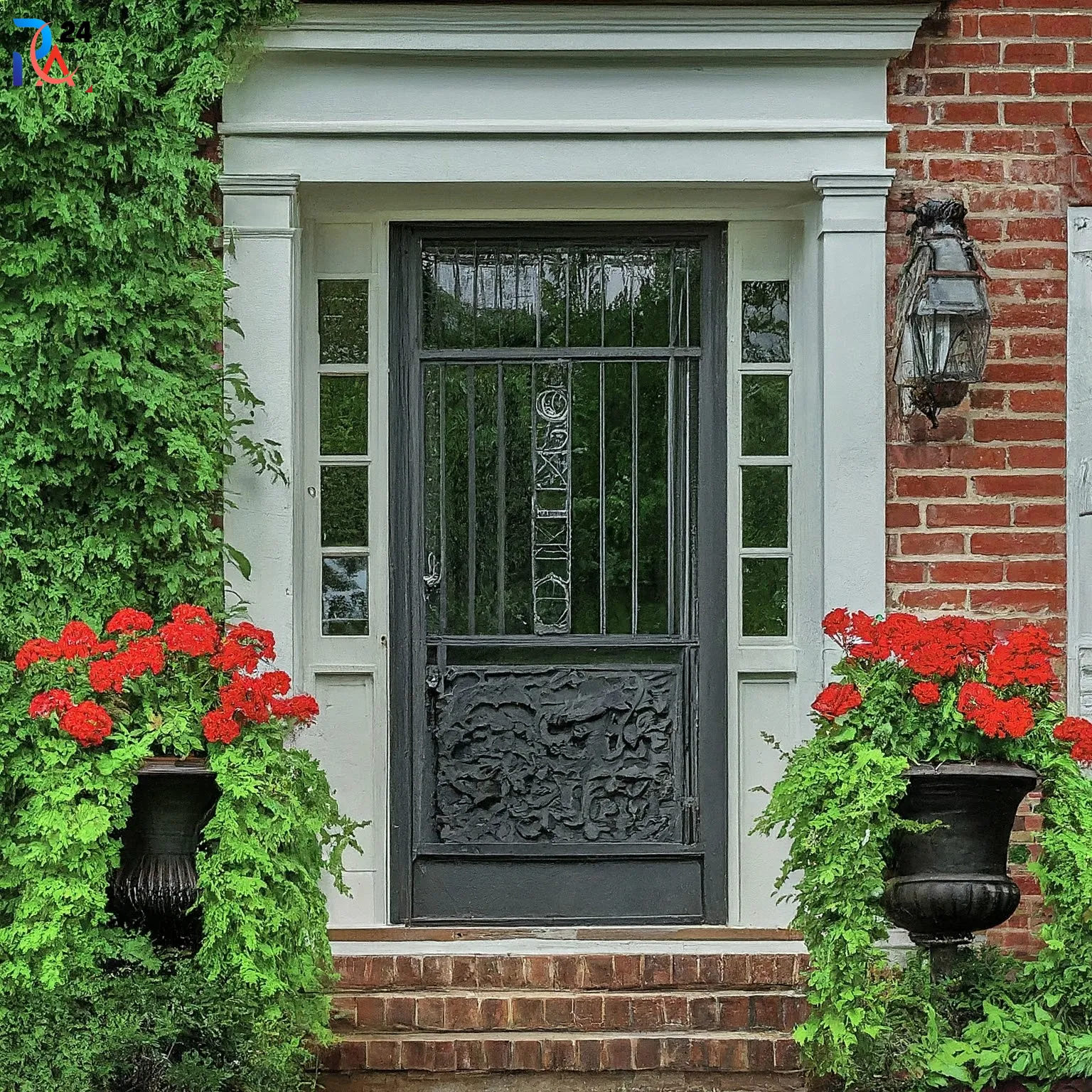 front door flower pot ideas11