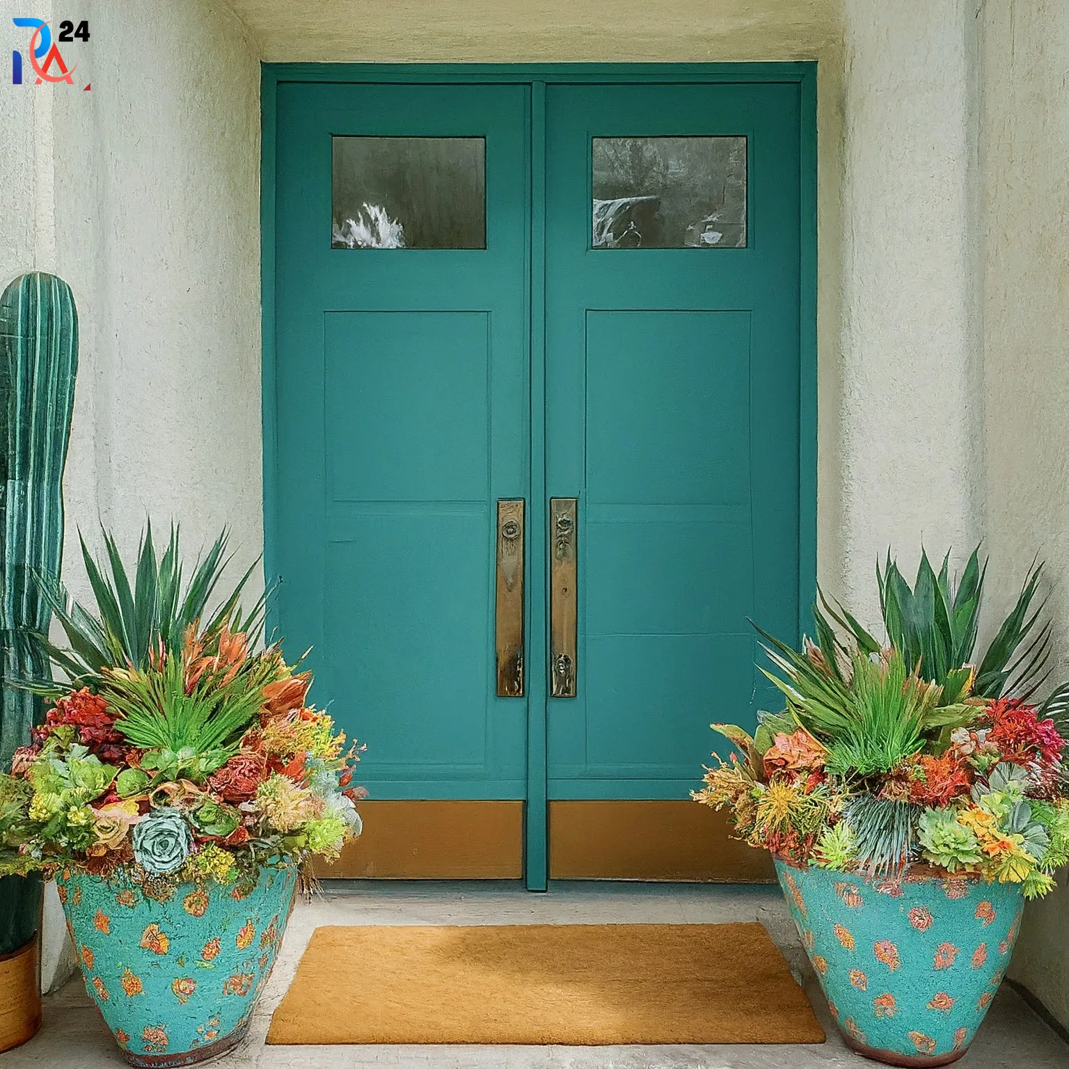 front door flower pot ideas171