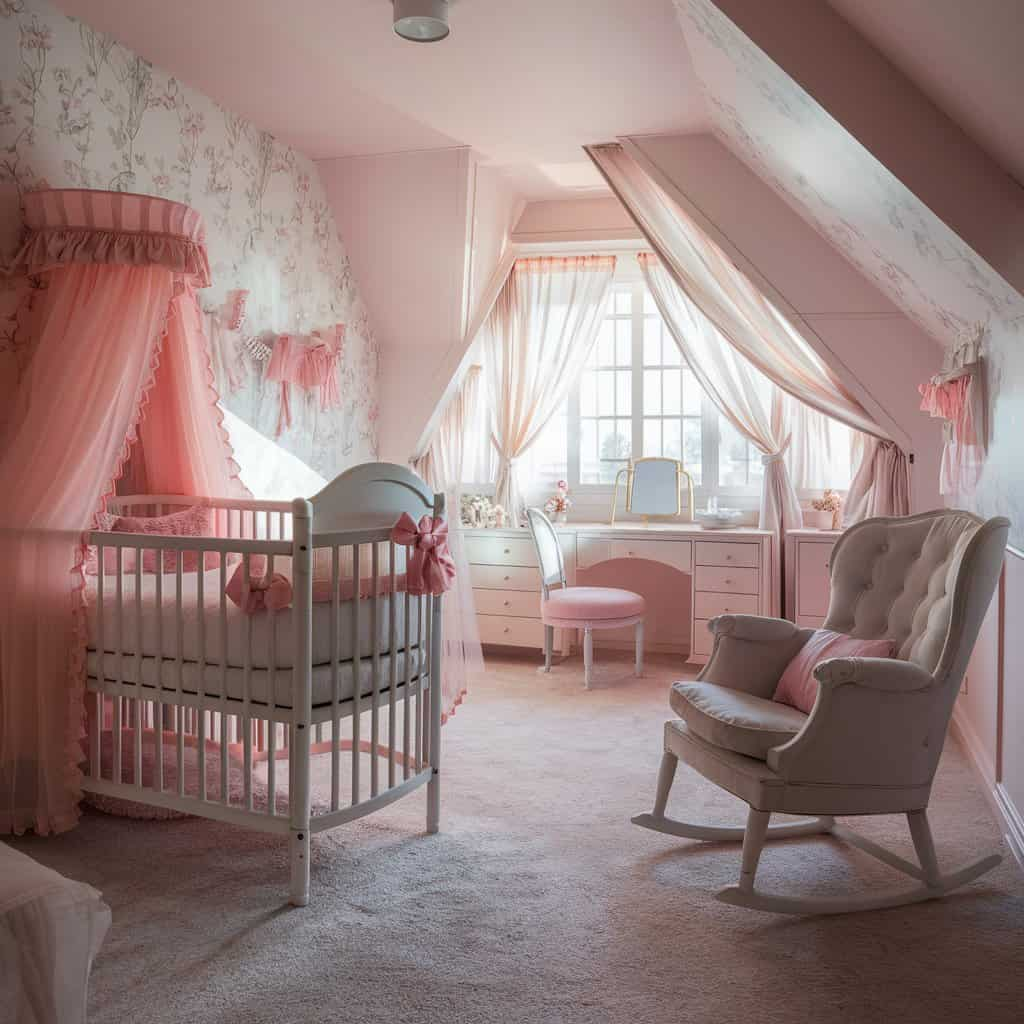 Baby Girl Room Ideas with Soft Color Palette