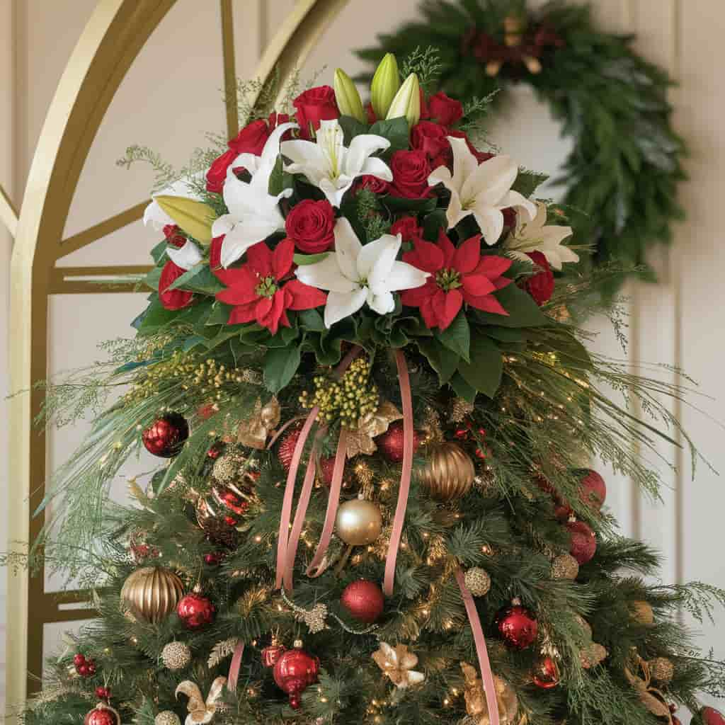 Christmas Tree Floral Topper