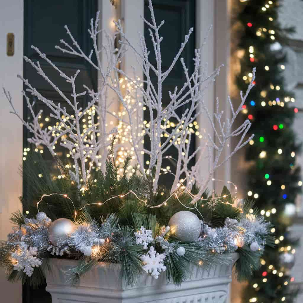 Frosted Branches and Fairy Lights