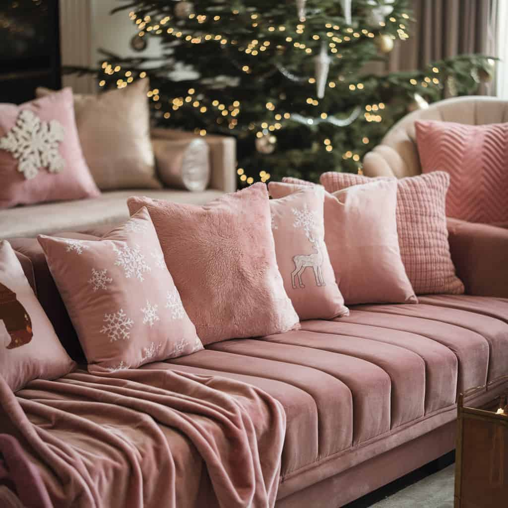 Pink Throw Pillows and Blankets