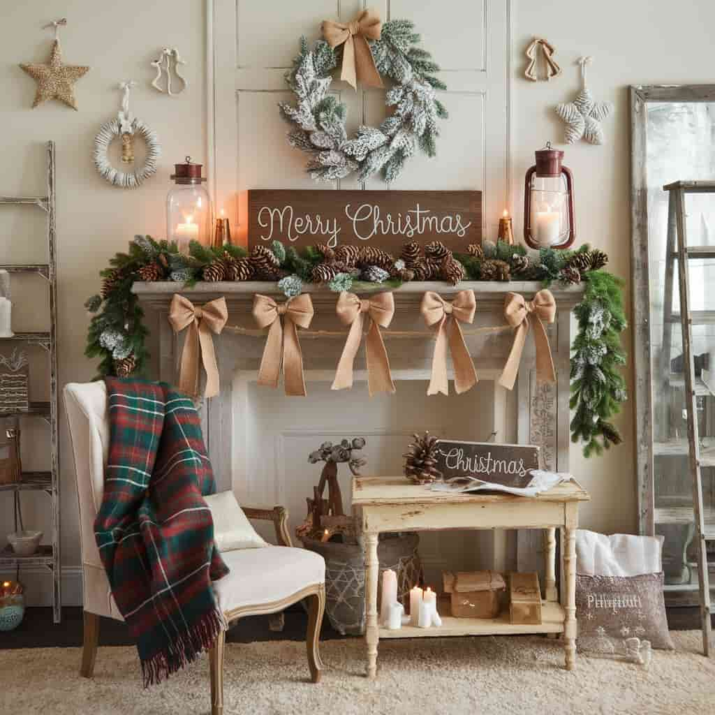 Christmas Decor Inspiration with Rustic Farmhouse Elegance