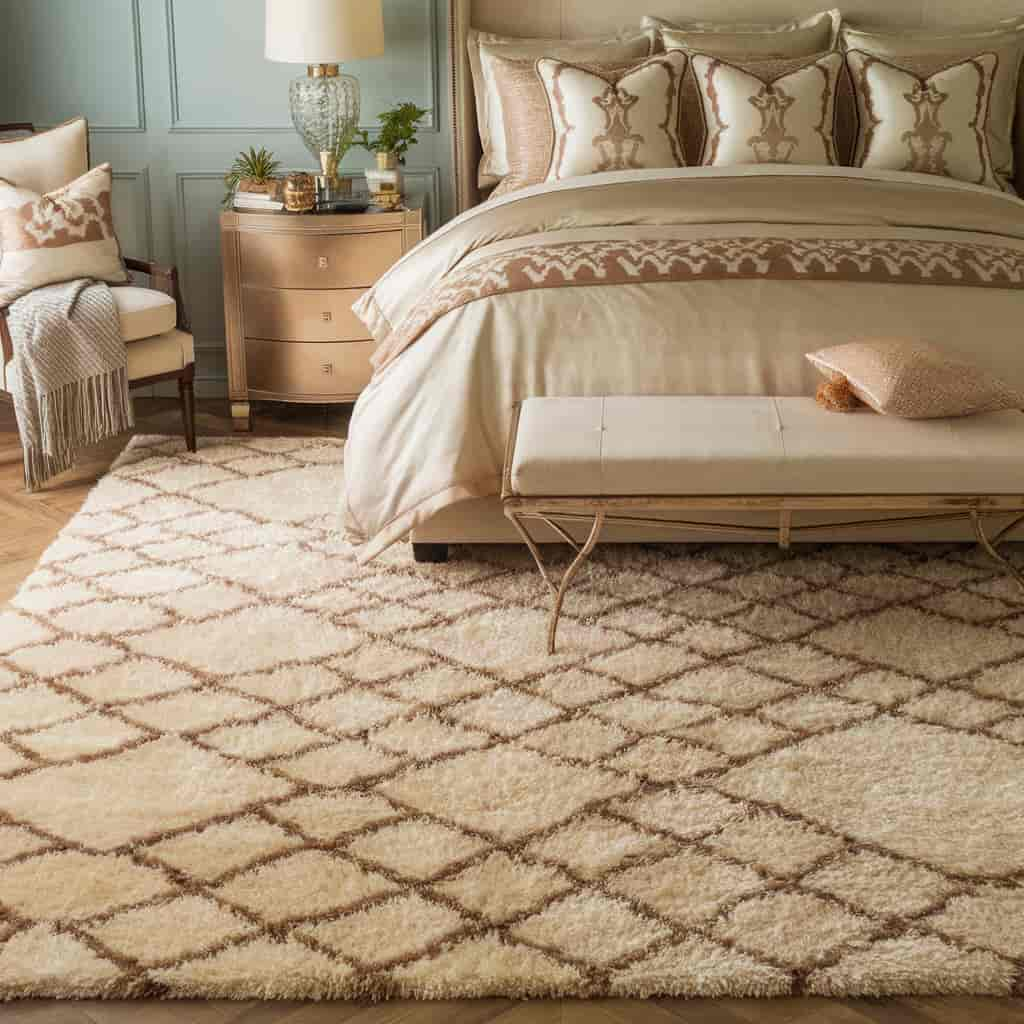 Comfy Bedroom Ideas with Soft Rug